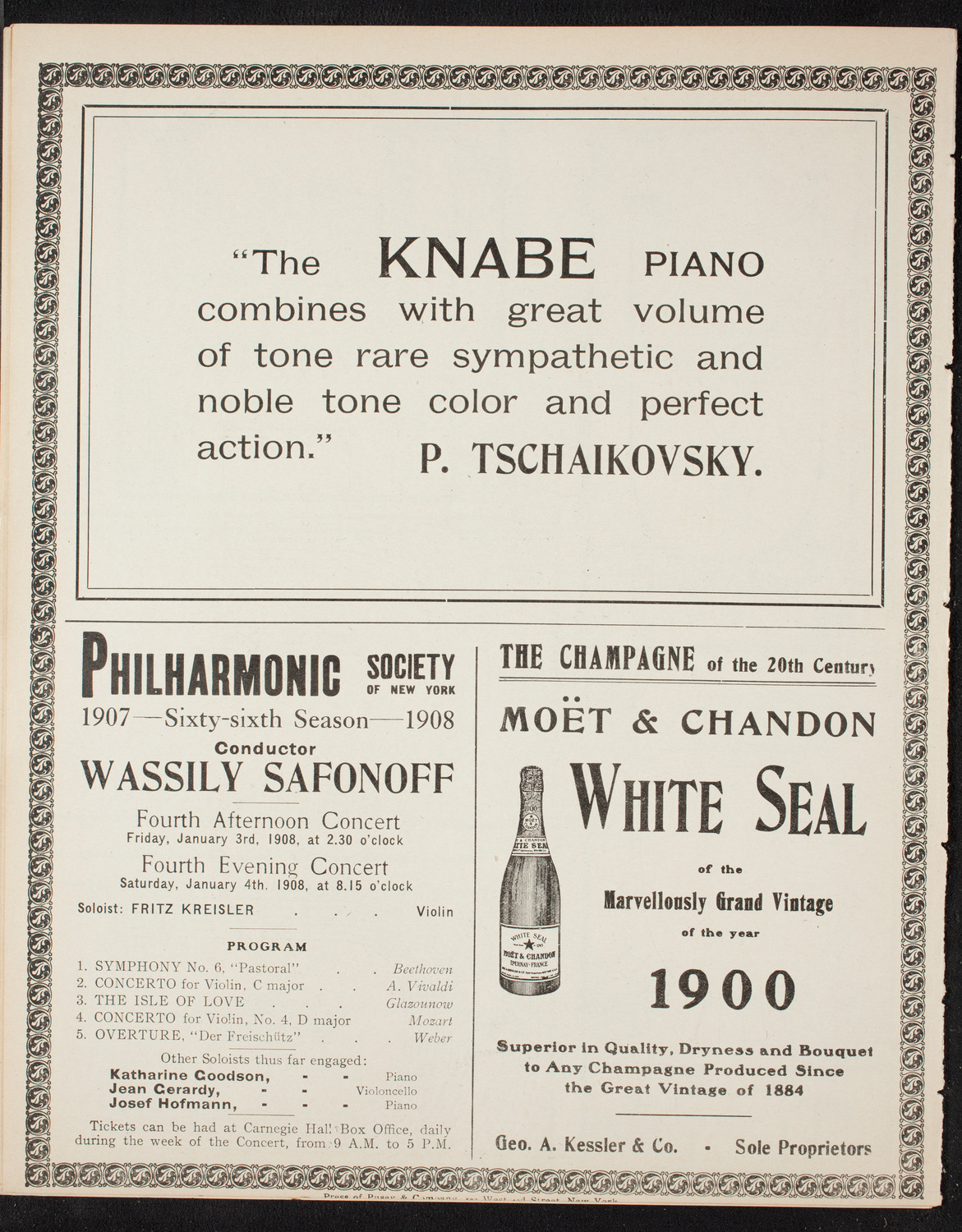 Oratorio Society of New York, December 28, 1907, program page 12
