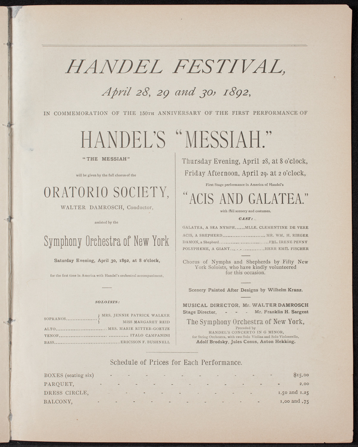 Urania Scientific Theatre, April 23, 1892, program page 11