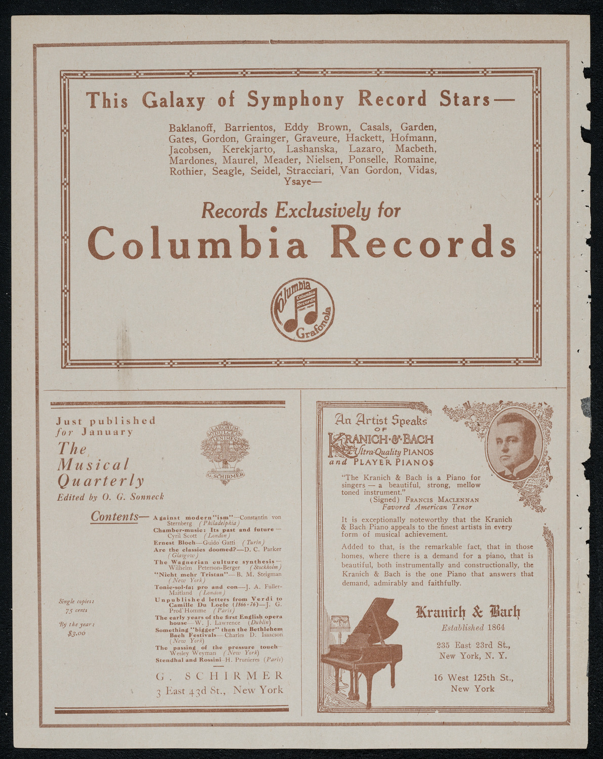 New York Symphony Orchestra, February 3, 1921, program page 6