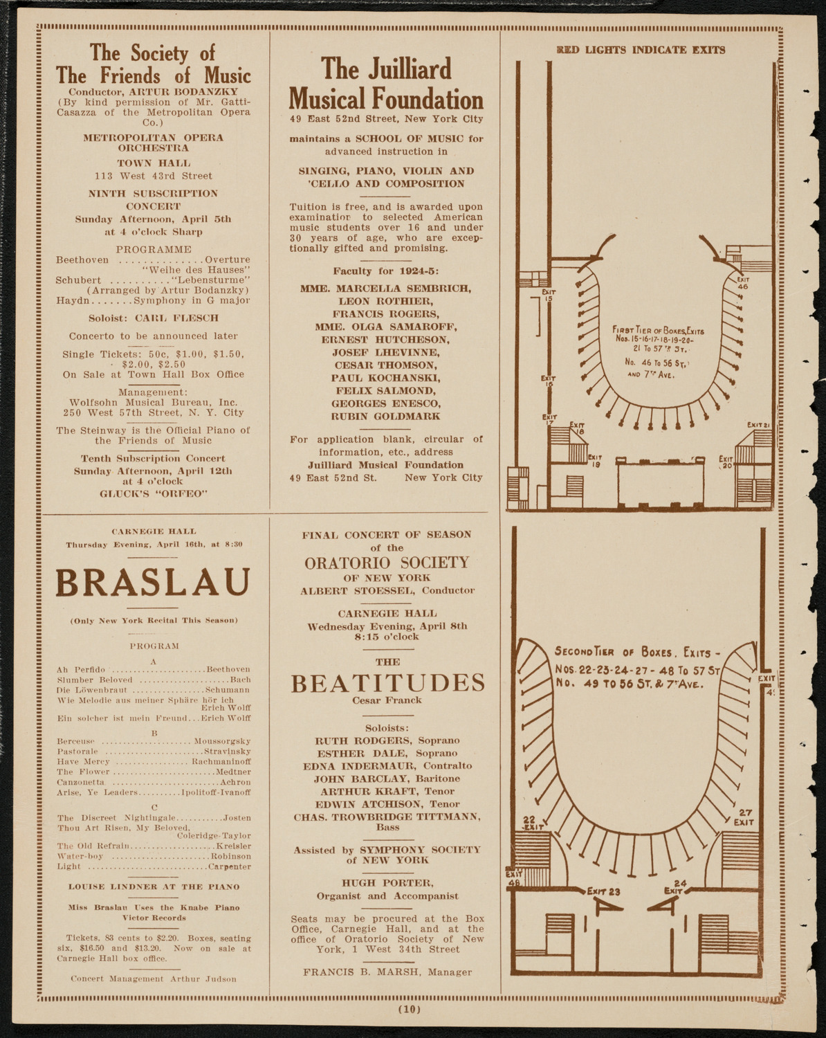 New York Philharmonic Students' Concert, April 1, 1925, program page 10