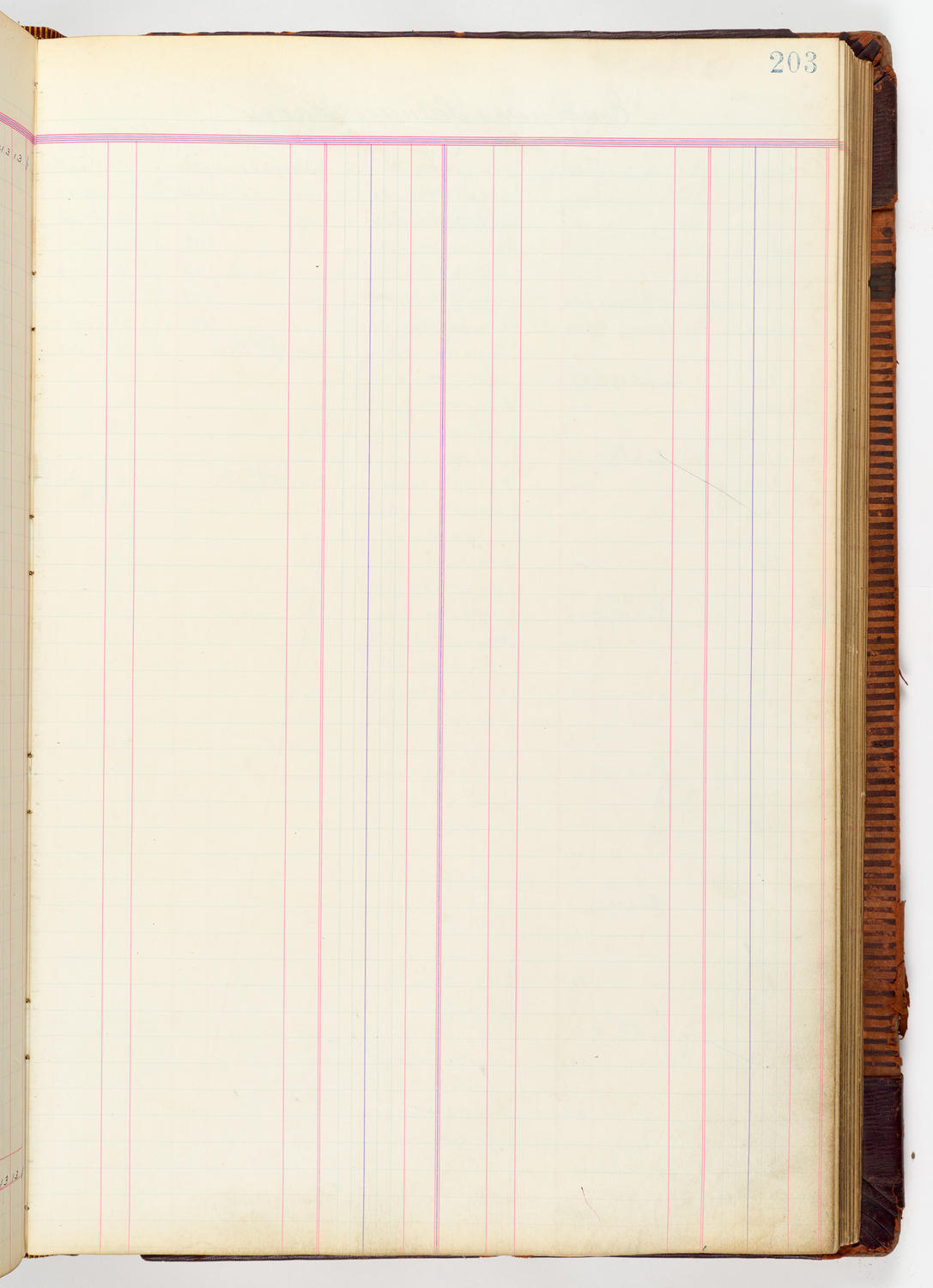 Music Hall Accounting Ledger, volume 3, page 203