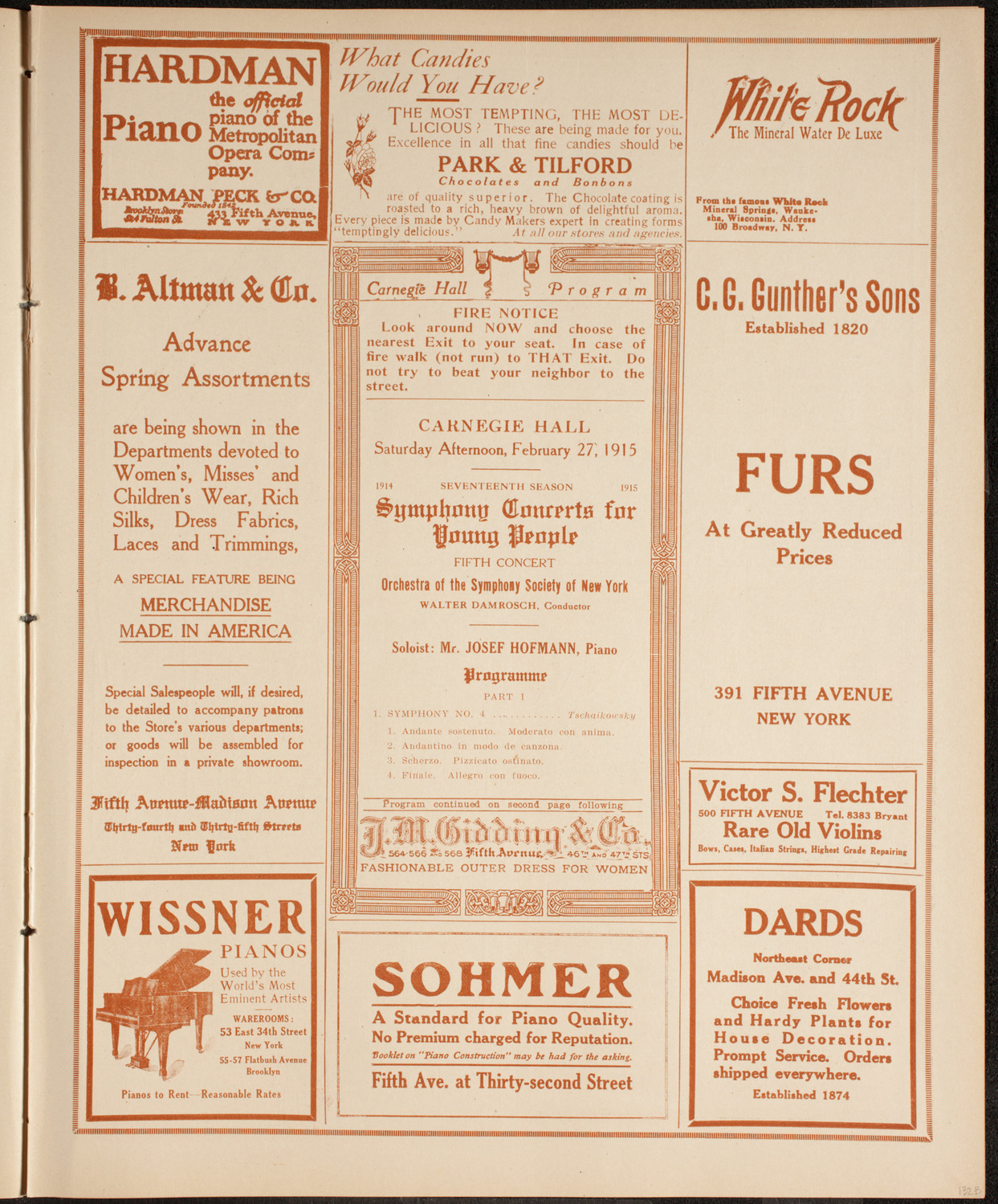 Symphony Concert for Young People, February 27, 1915, program page 5