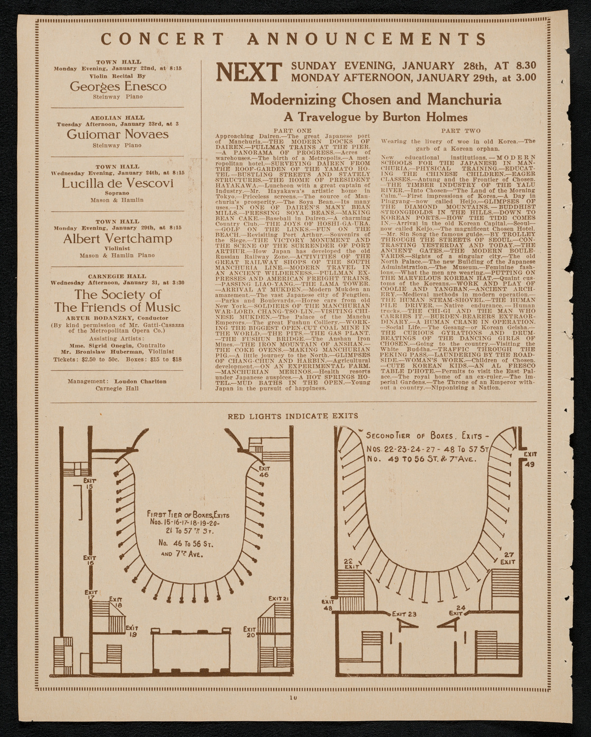 Burton Holmes Travelogue: Lafcadio Hearn's Unfamiliar Japan, January 21, 1923, program page 10