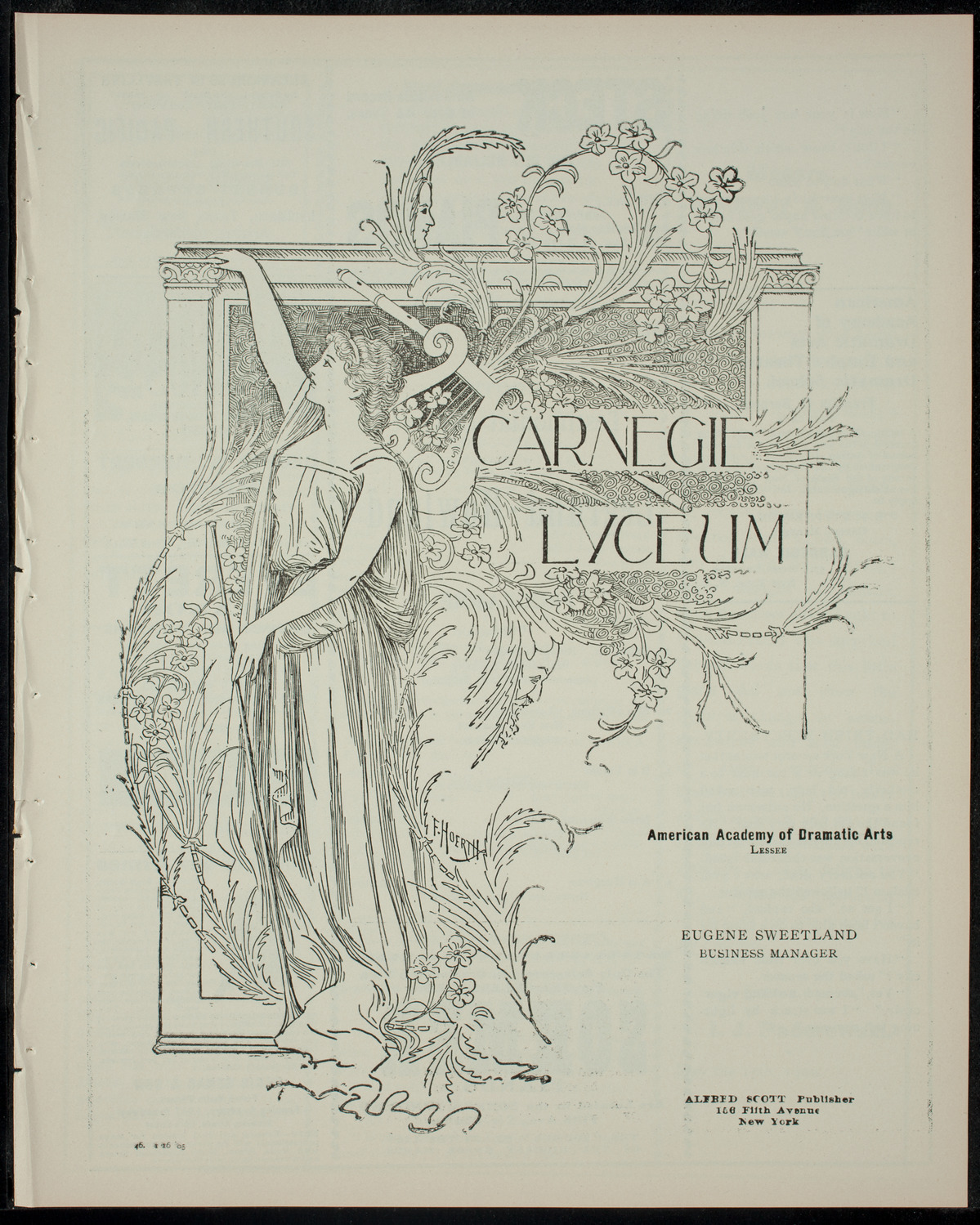 William Legrand Howland's "Sarrona", January 16, 1905, program page 1