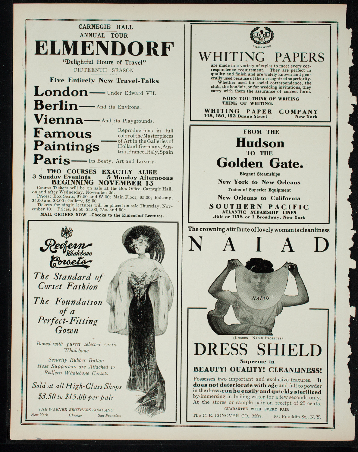 New York Philharmonic, November 13, 1910, program page 2