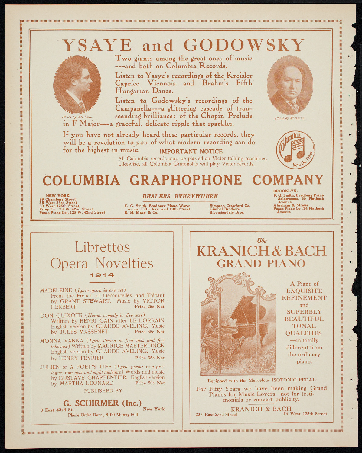 Meeting: Intercollegiate Y.M.C.A., March 3, 1914, program page 6