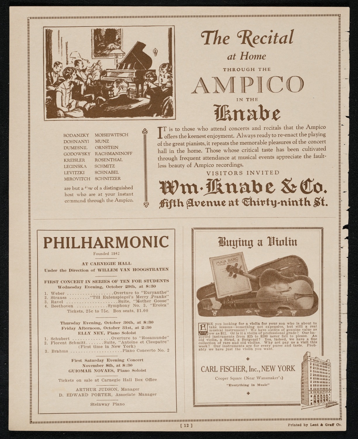 Vladimir Rosing, Tenor, October 20, 1924, program page 12