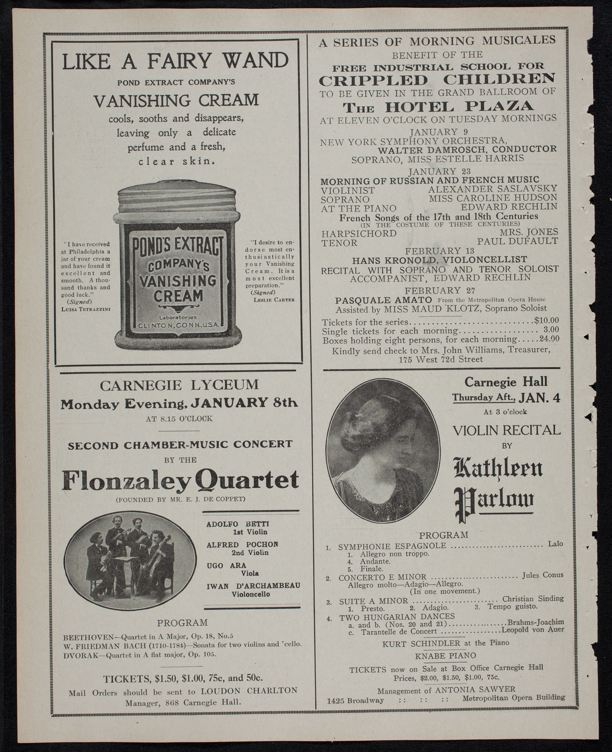 People's Symphony Concert, December 24, 1911, program page 8