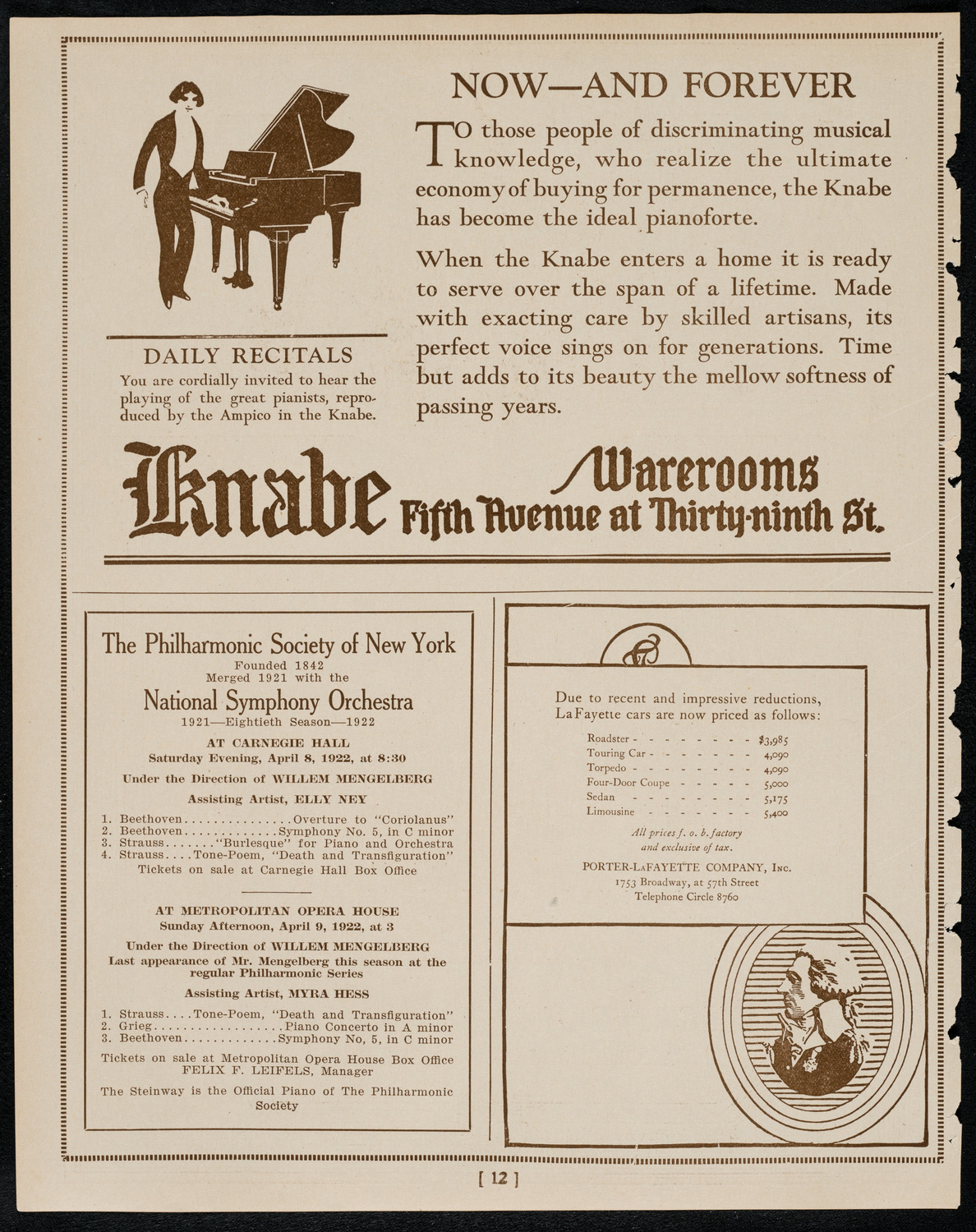 Meeting: Association Against the Prohibition Amendment, April 6, 1922, program page 12