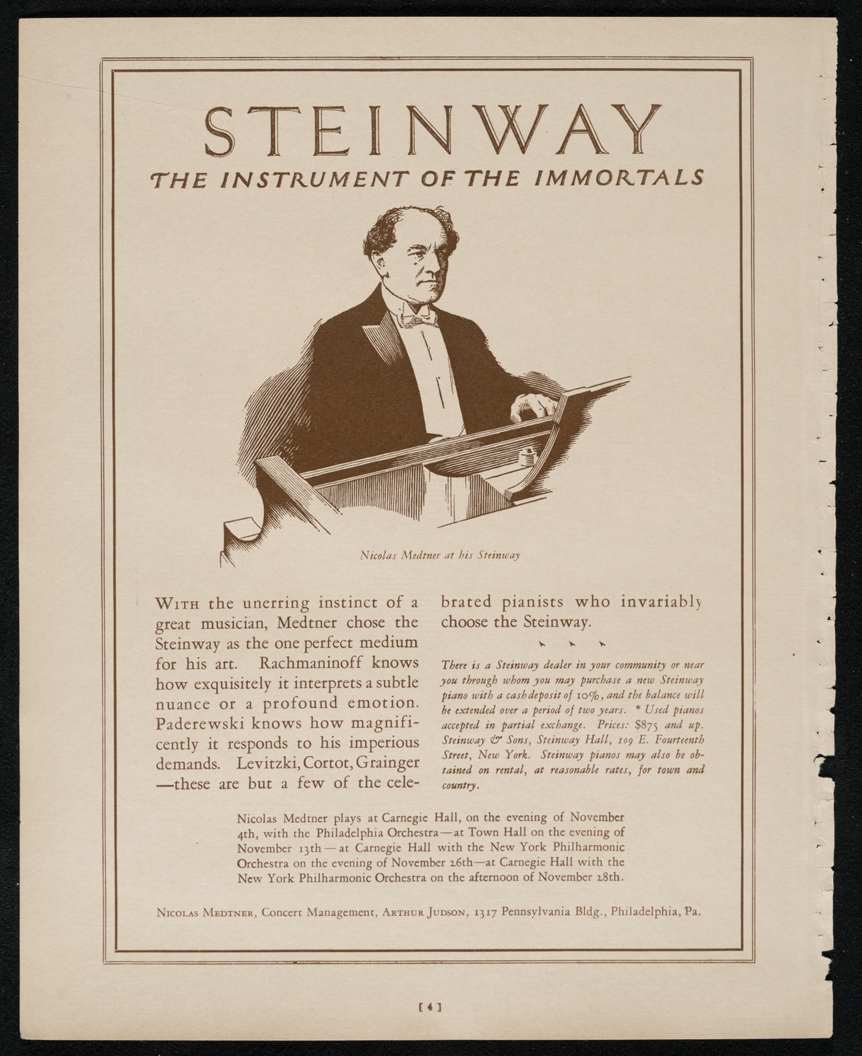 State Symphony Orchestra of New York, October 22, 1924, program page 4