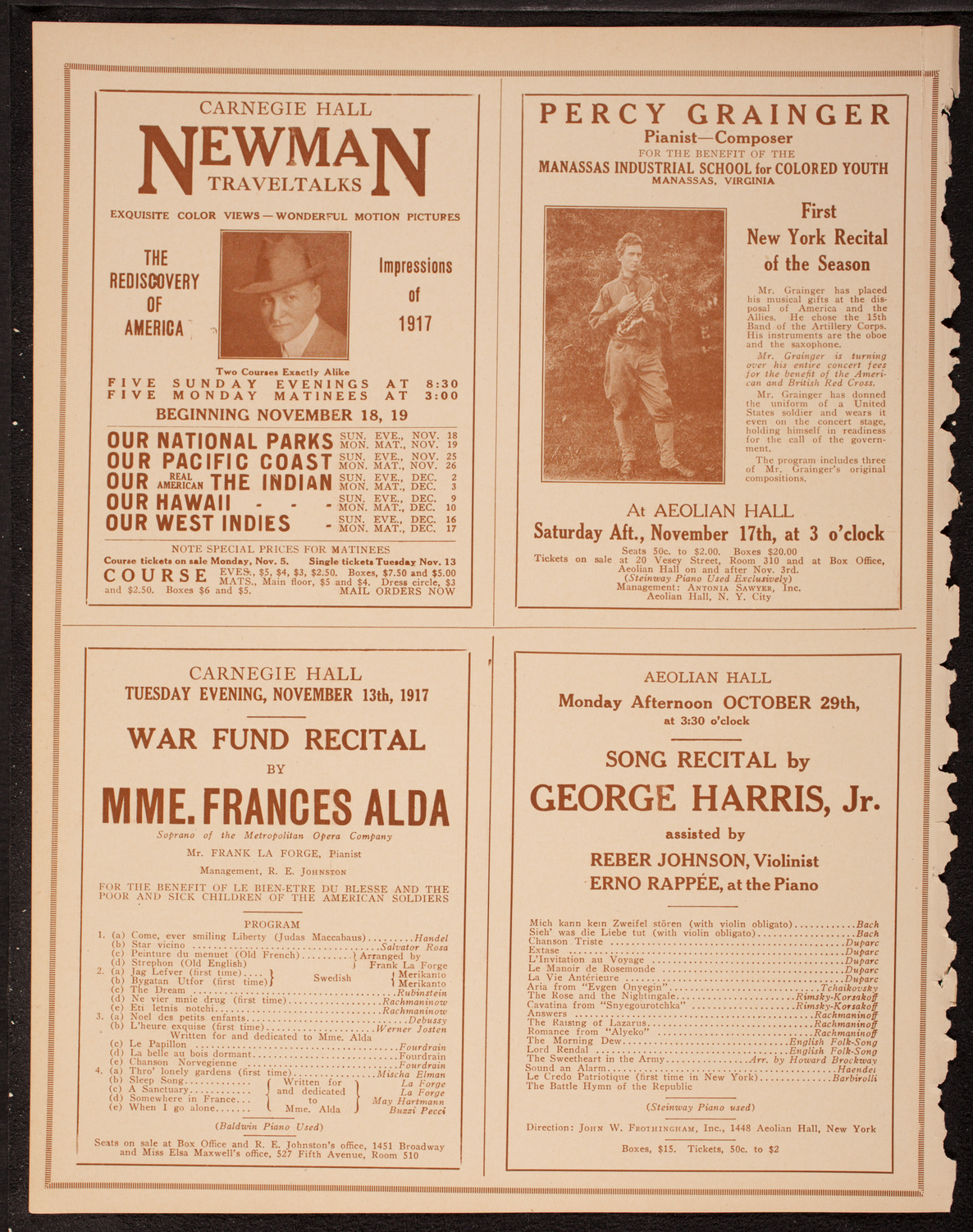 George Dostal, Tenor, October 28, 1917, program page 10
