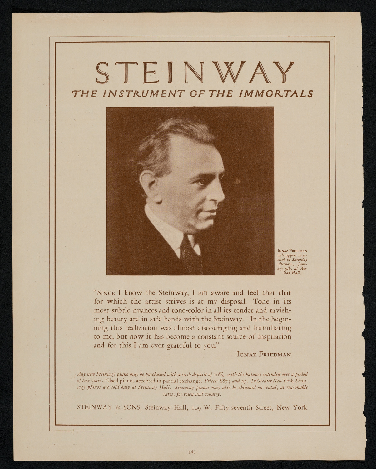 State Symphony Orchestra of New York, December 22, 1925, program page 4