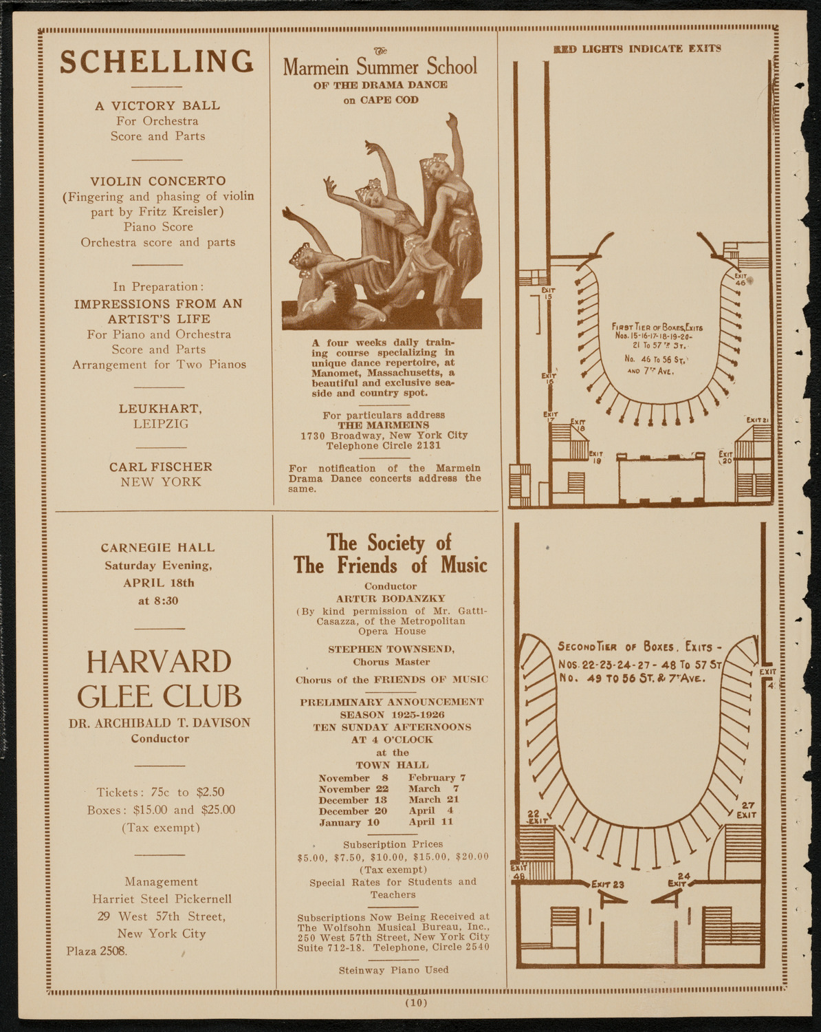 Sophie Braslau, Contralto, April 16, 1925, program page 10