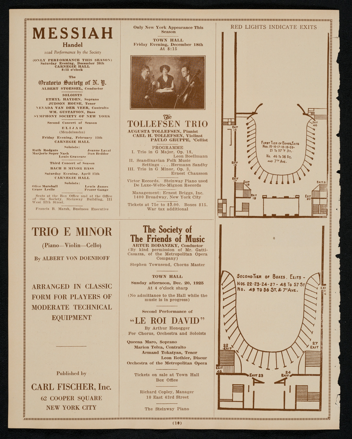 New York Symphony Orchestra, December 17, 1925, program page 10