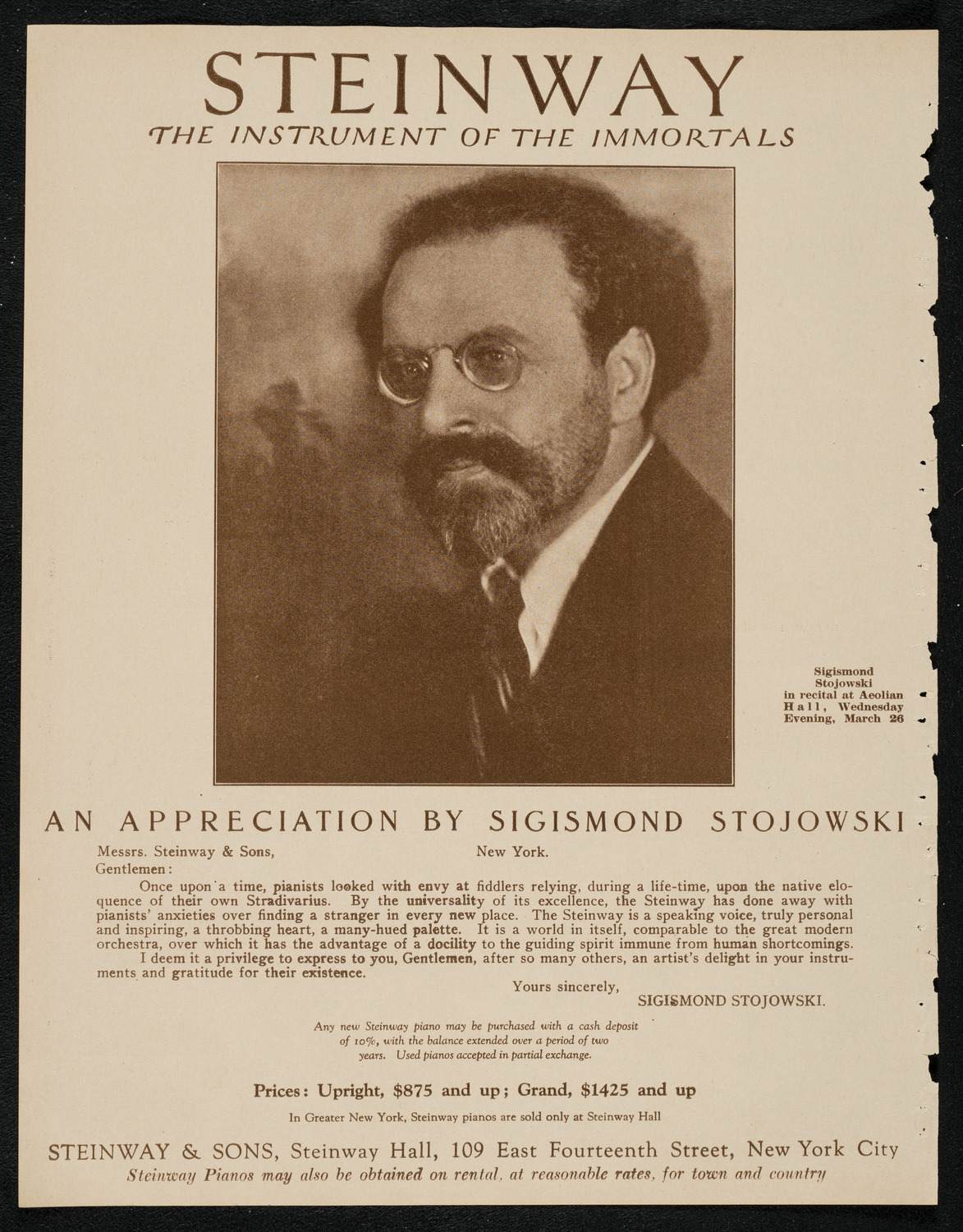 Philadelphia Orchestra, March 25, 1924, program page 4