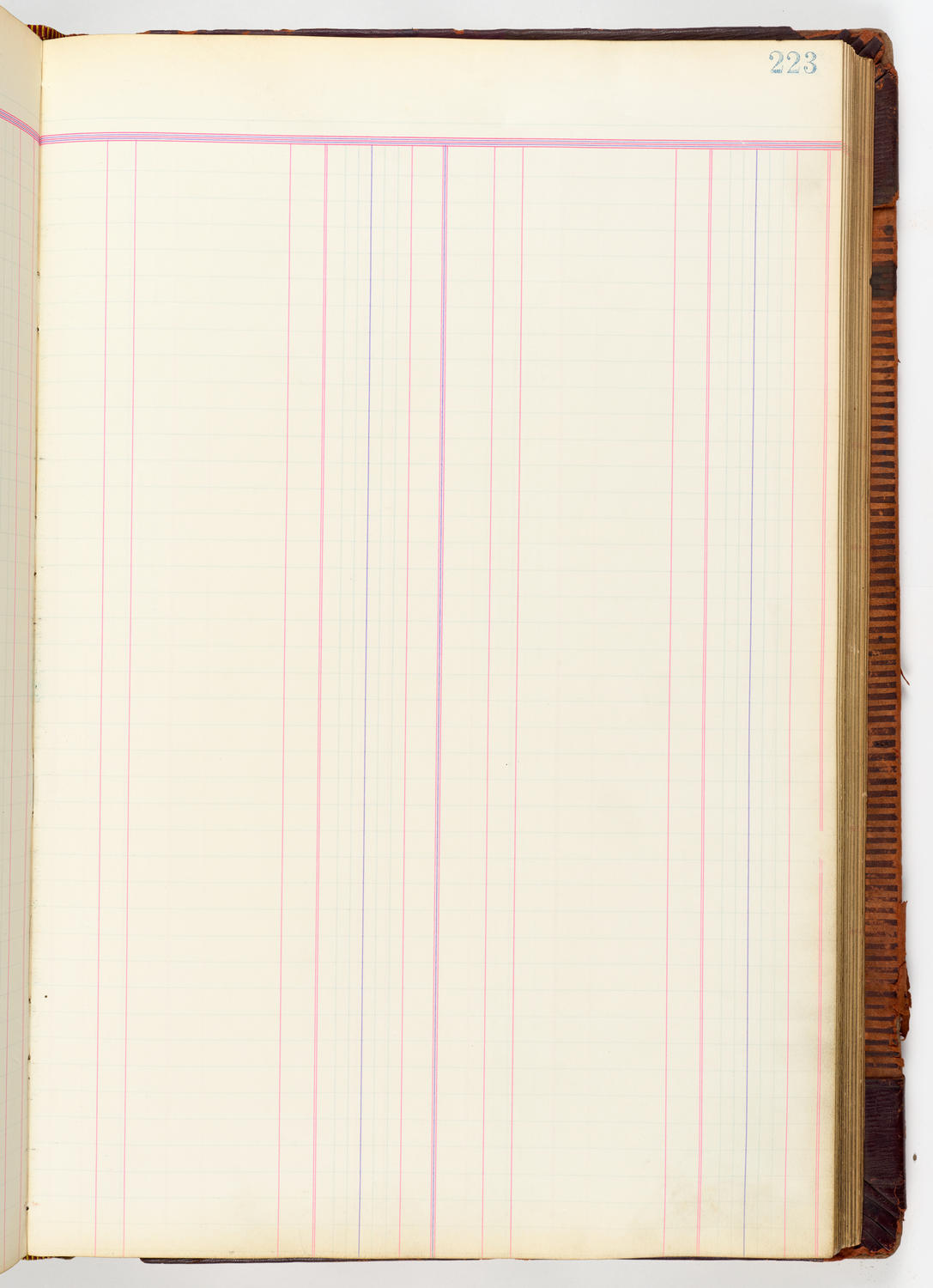 Music Hall Accounting Ledger, volume 3, page 223