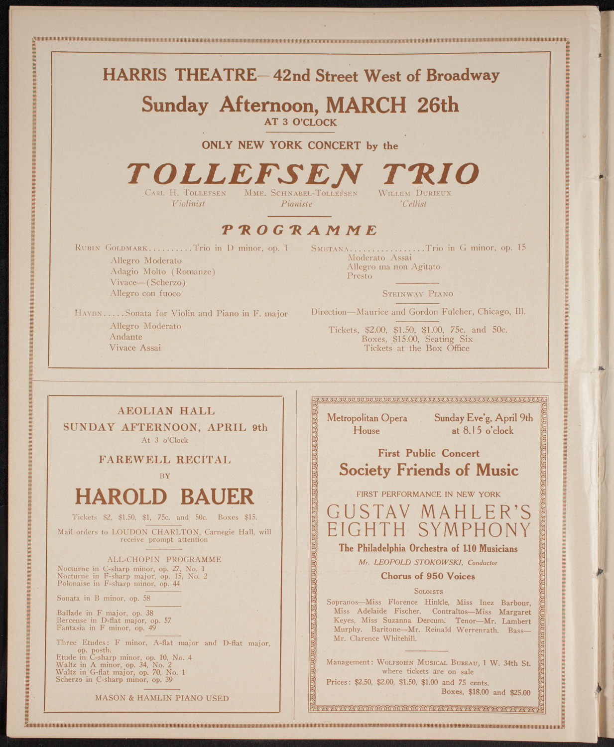 Scandinavian Concert, March 25, 1916, program page 10