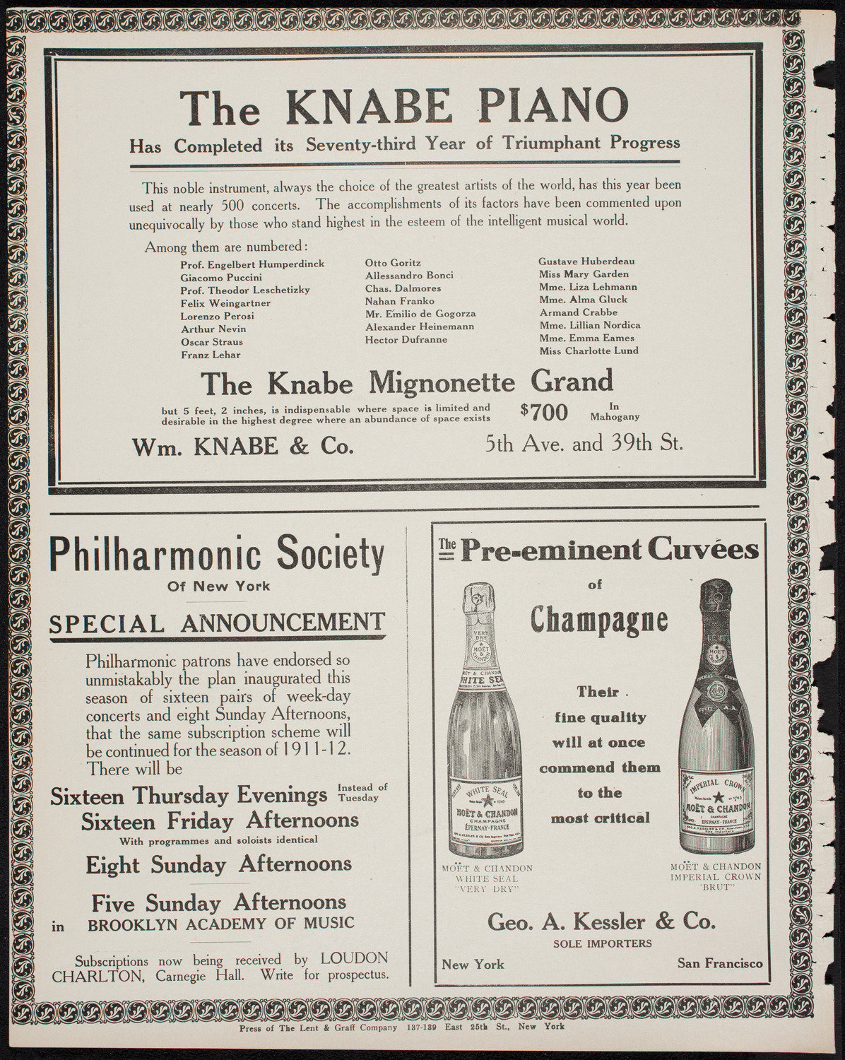 Adeline Genée with The Morris Dancers and The Nahan Franko Symphony Orchestra, May 4, 1911, program page 12