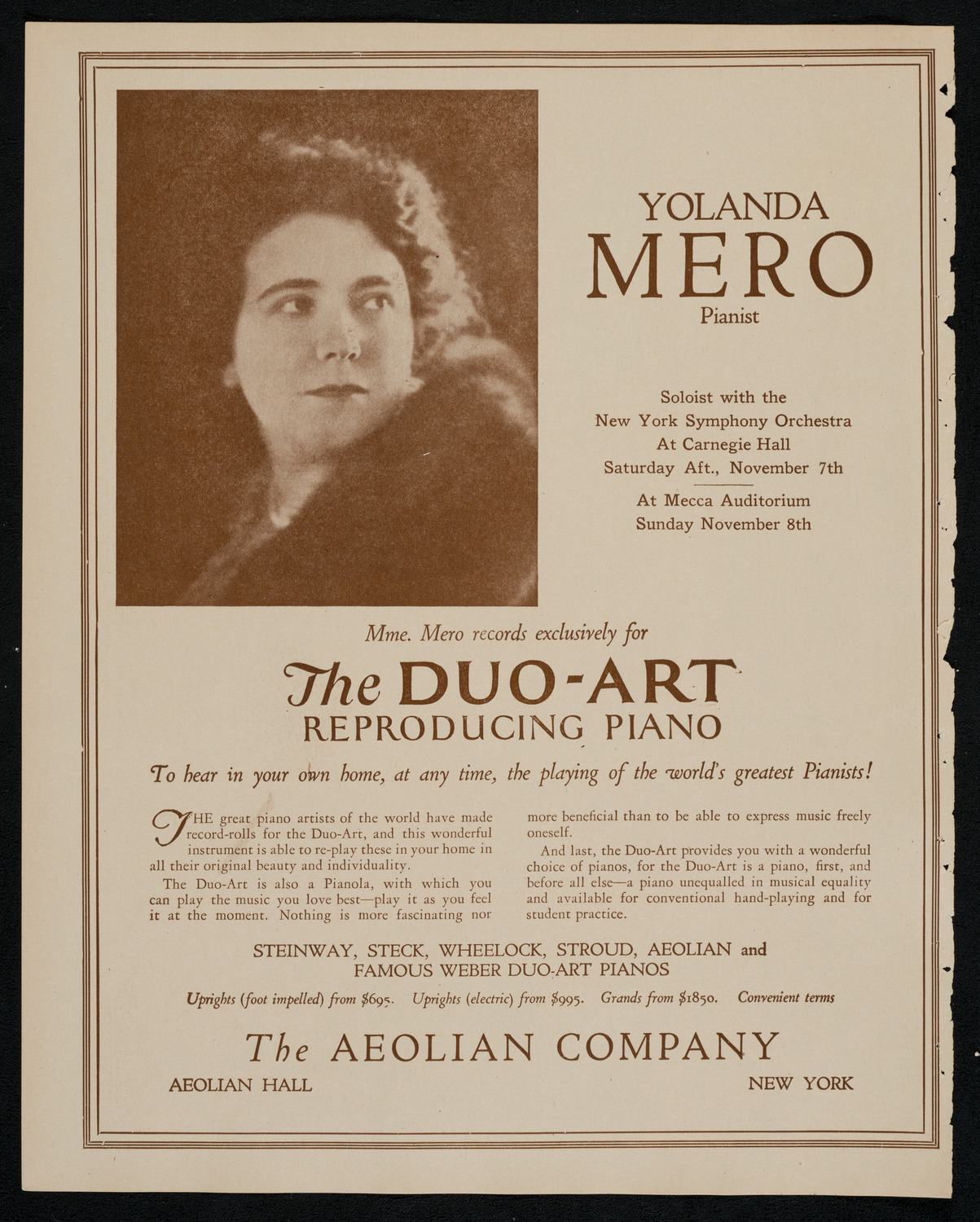 New York Philharmonic, November 7, 1925, program page 2