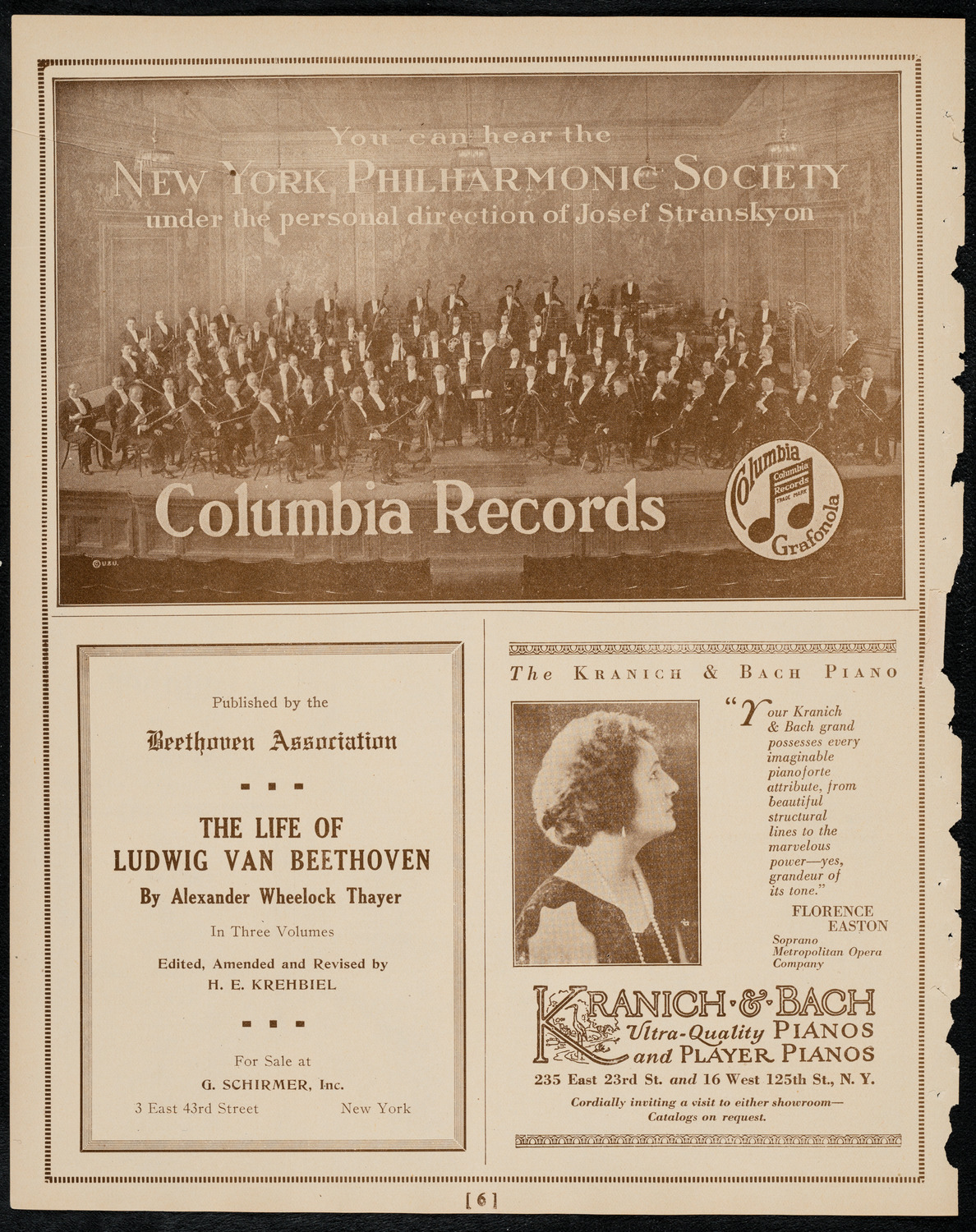 Jewish Ministers Cantors Association of America, February 19, 1922, program page 6