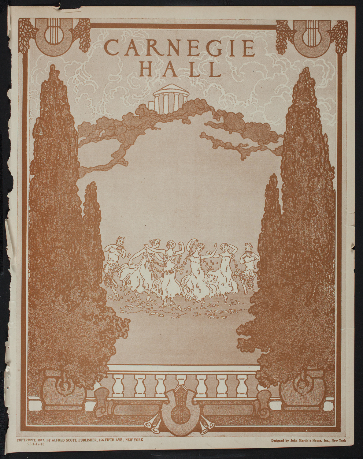 Jascha Heifetz, Violin, January 1, 1918, program page 1