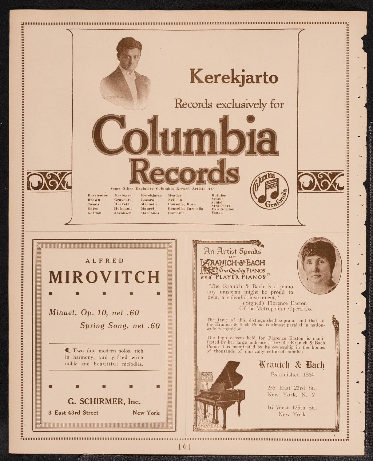 Anna Case, Soprano, October 19, 1921, program page 6