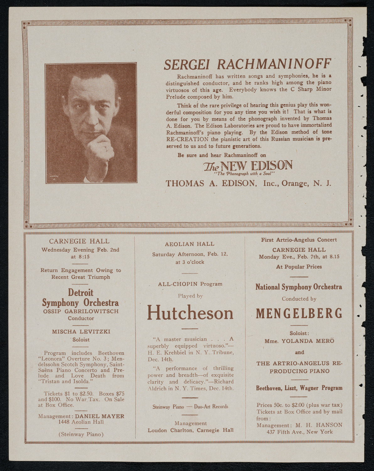 New York Philharmonic, January 28, 1921, program page 2