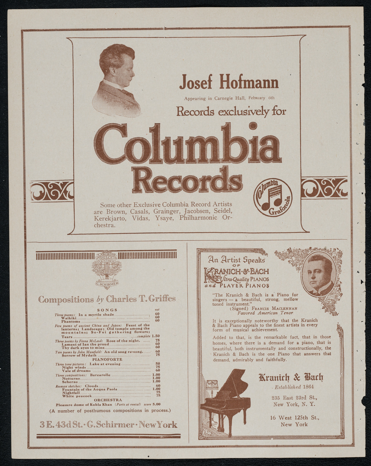 New York Symphony Orchestra, February 4, 1921, program page 6
