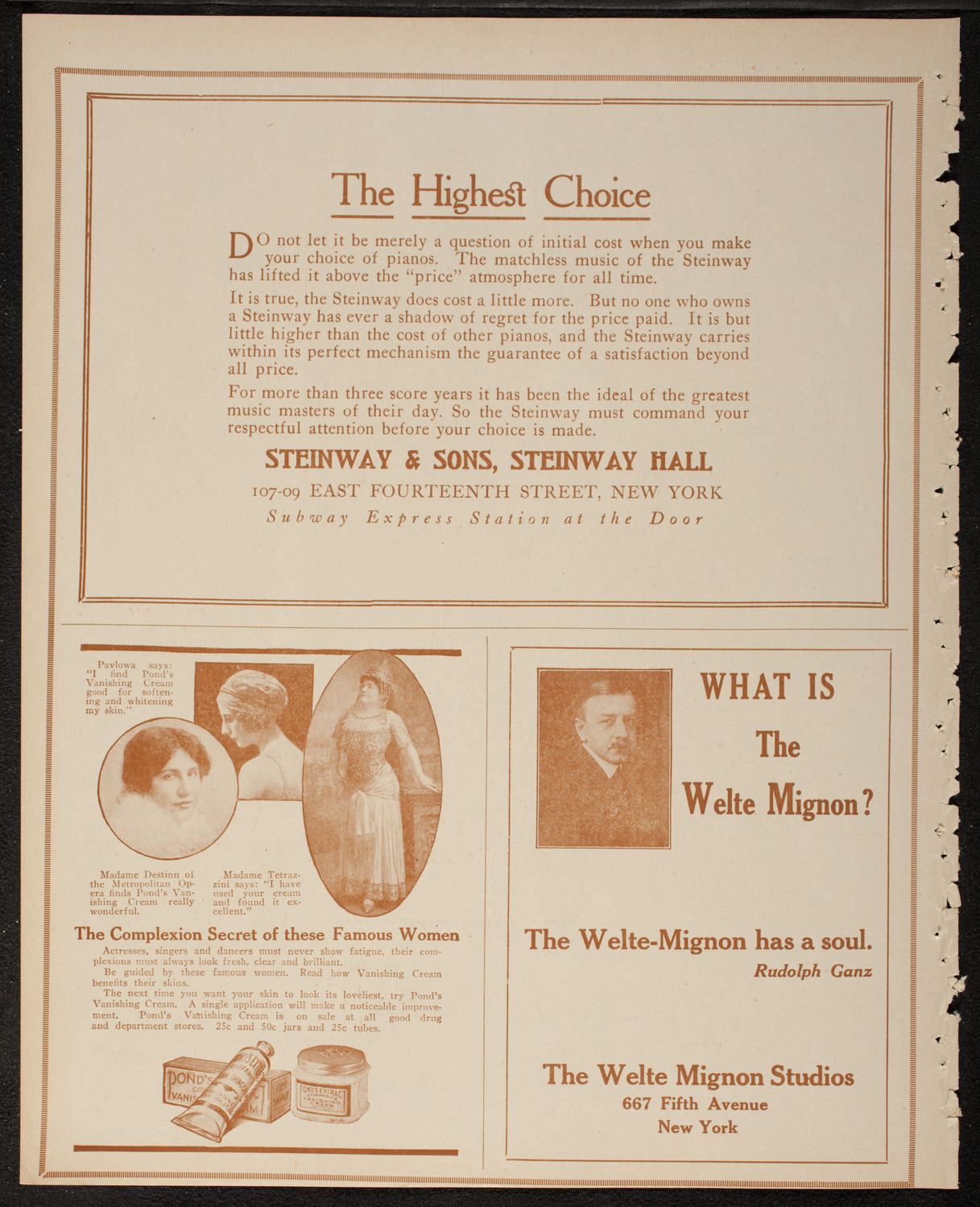 Boston Symphony Orchestra, February 15, 1917, program page 4