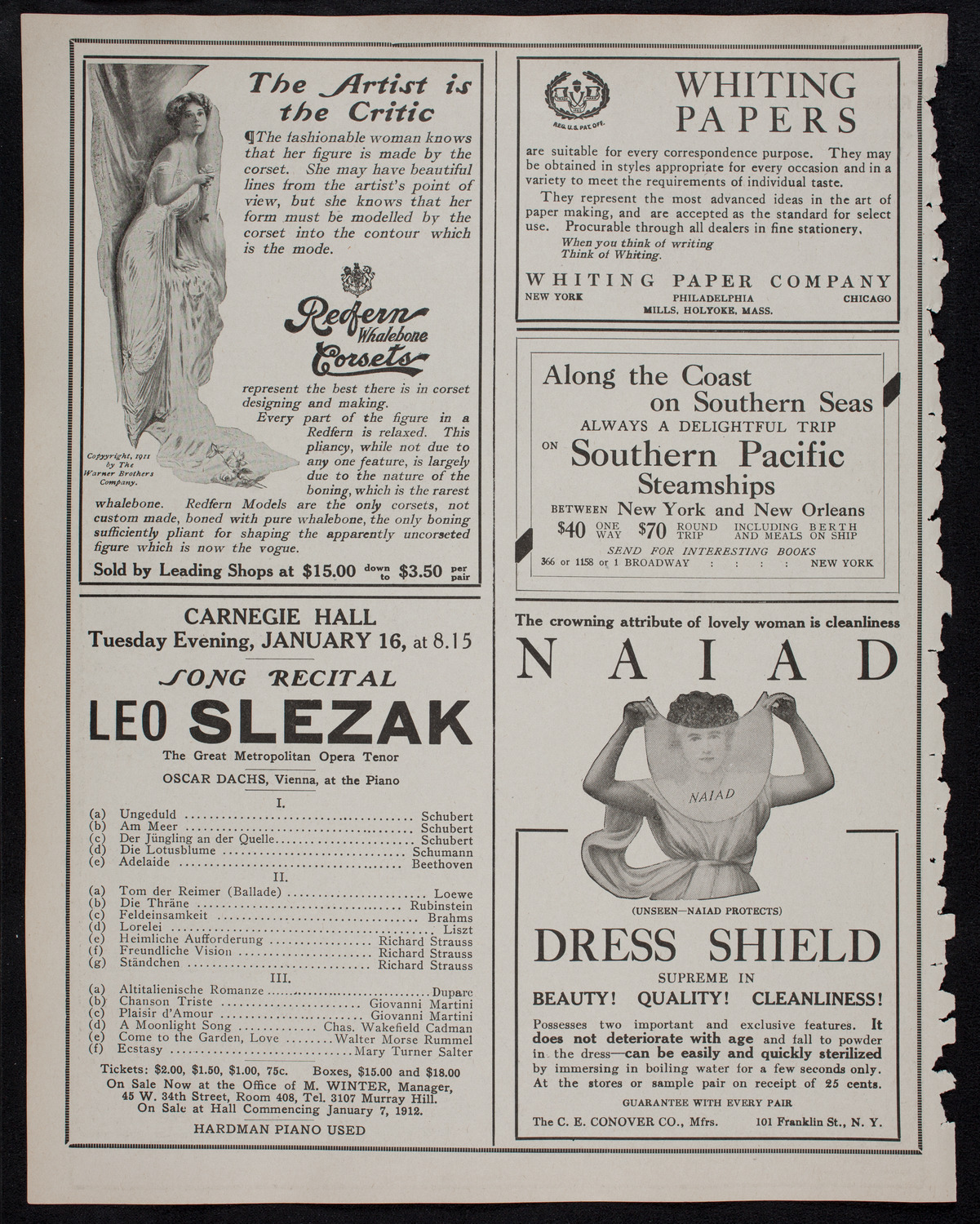 Volpe Symphony Society of New York, January 9, 1912, program page 2