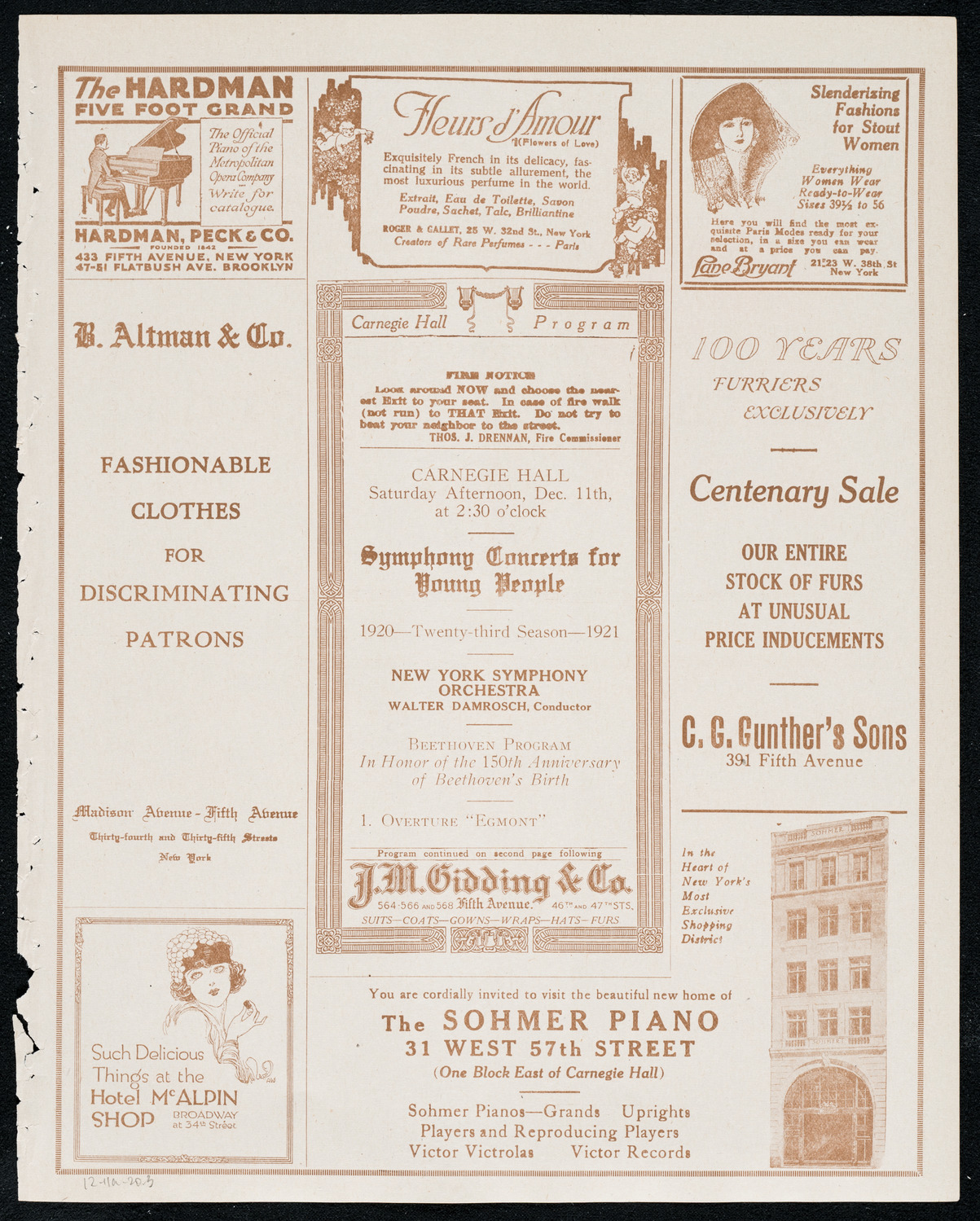 Symphony Concert for Young People, December 11, 1920, program page 5