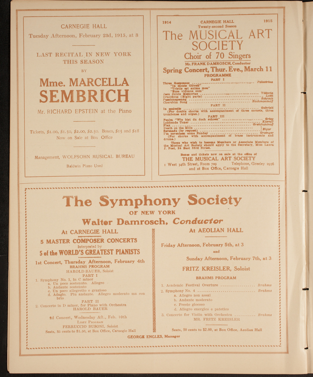 Lecture by David I. Walsh, February 1, 1915, program page 8