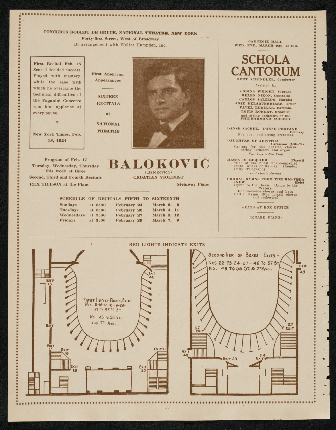 New York Symphony Orchestra, March 6, 1924, program page 10