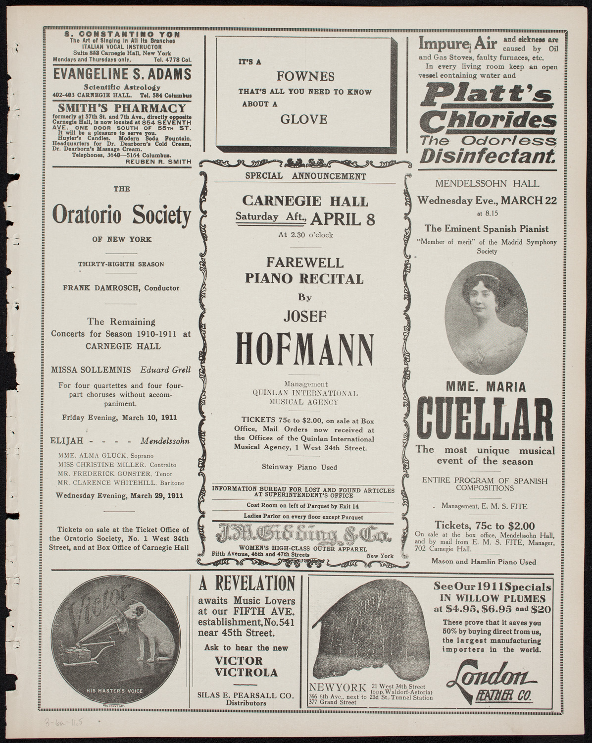 Farnsworth's Travel Talks, March 6, 1911, program page 9