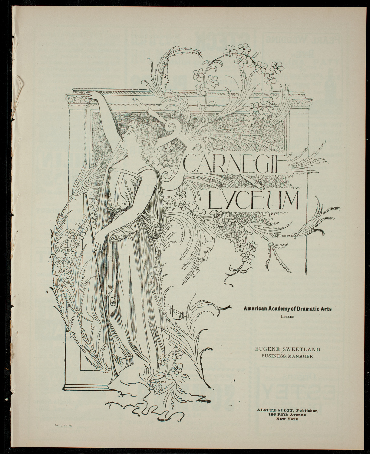 Lecture by Henry Ellsworth, March 11, 1904, program page 1
