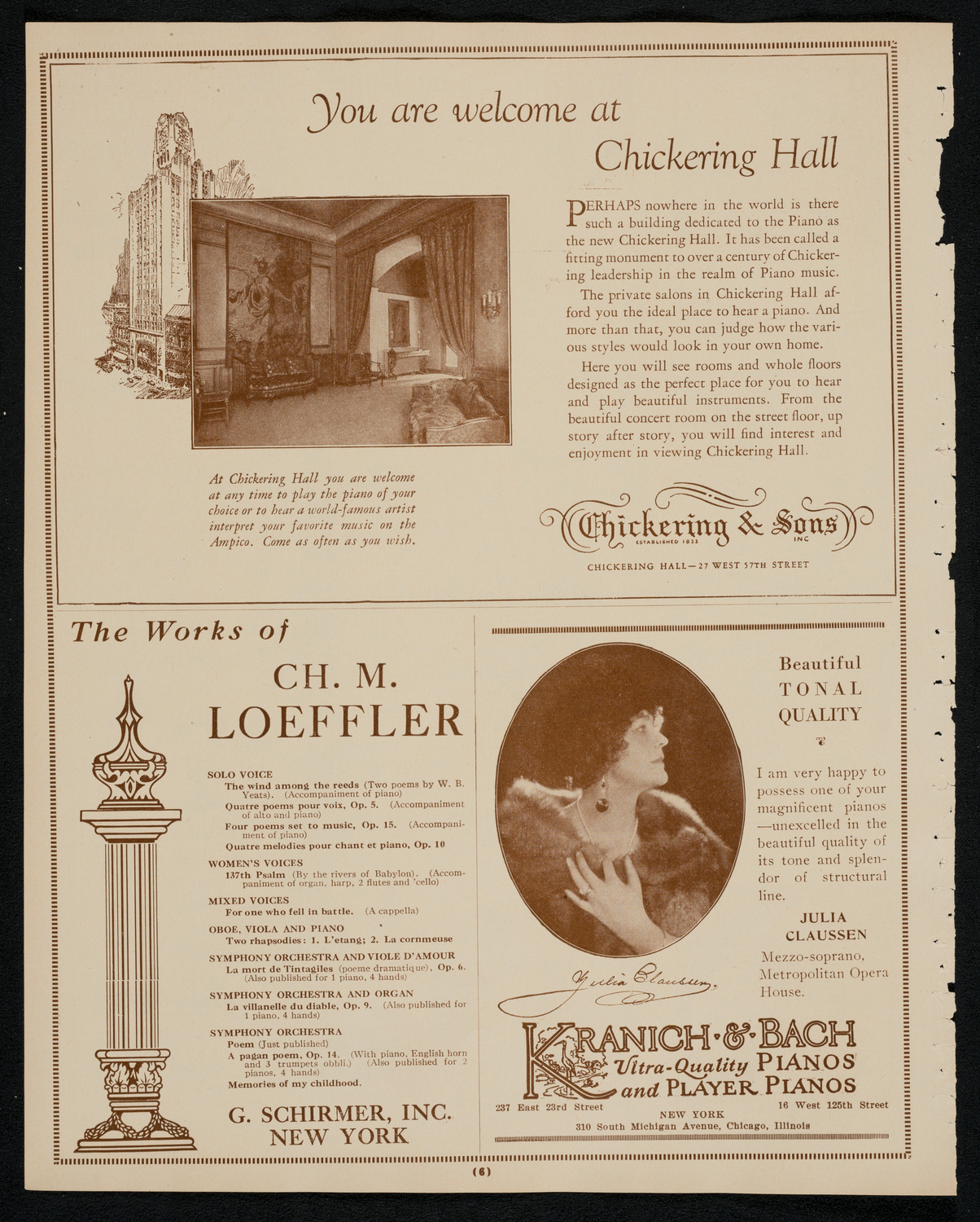 Philadelphia Orchestra, November 17, 1925, program page 6