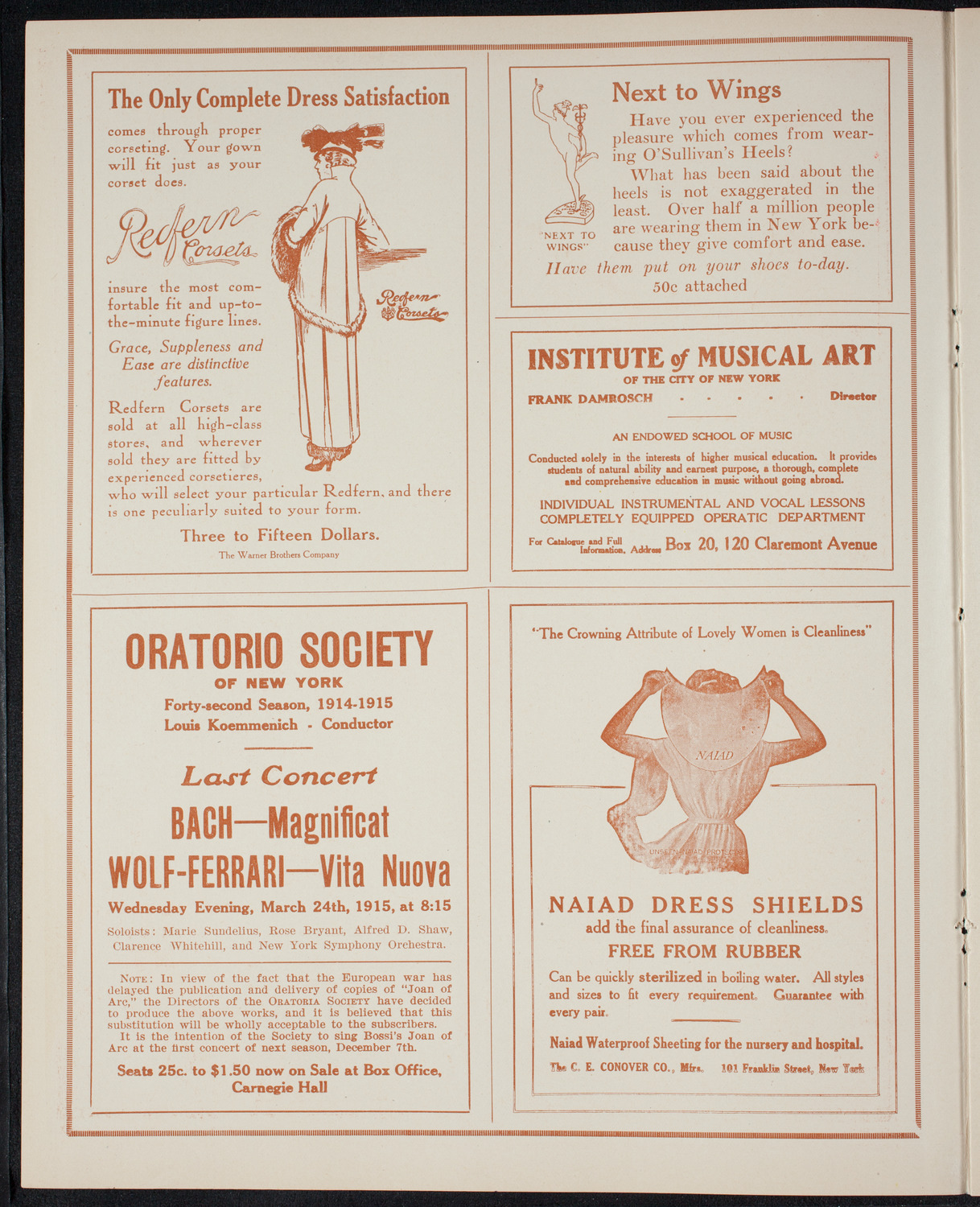 New York Philharmonic, March 4, 1915, program page 2