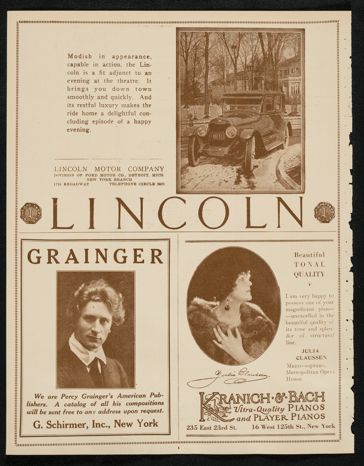 Joint Concert of American Glee Clubs, March 10, 1924, program page 6