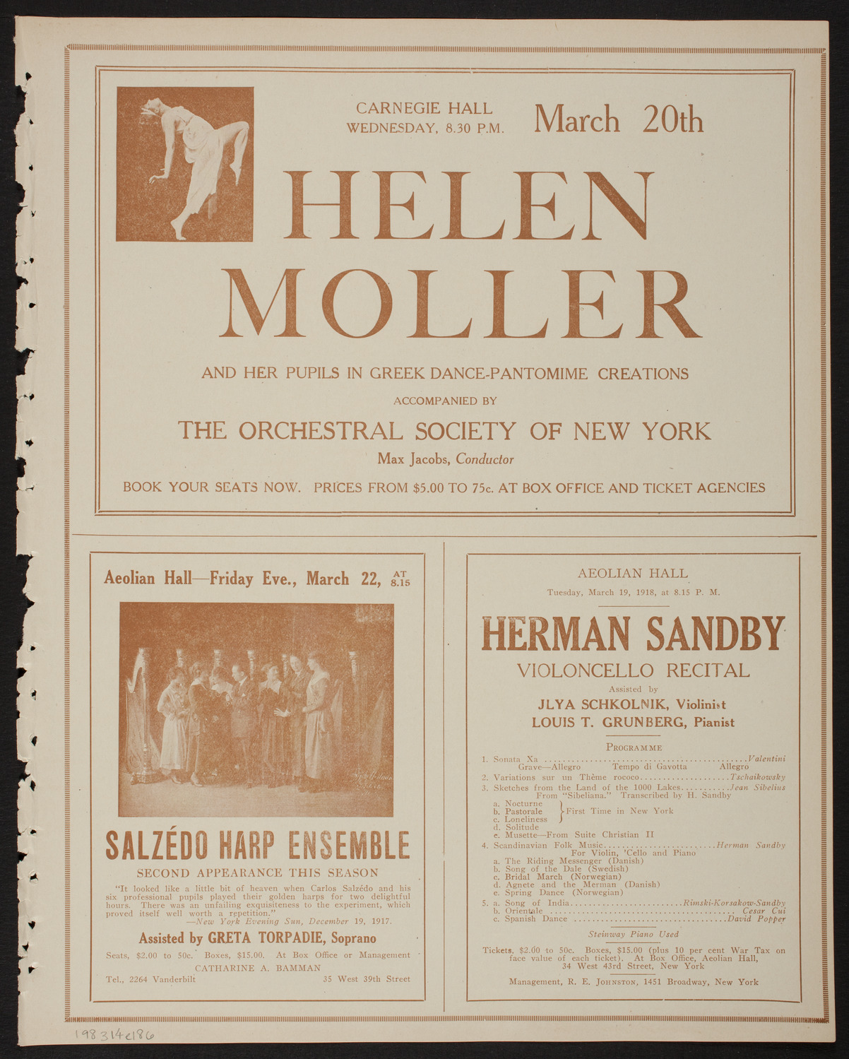 Boston Symphony Orchestra, March 14, 1918, program page 11