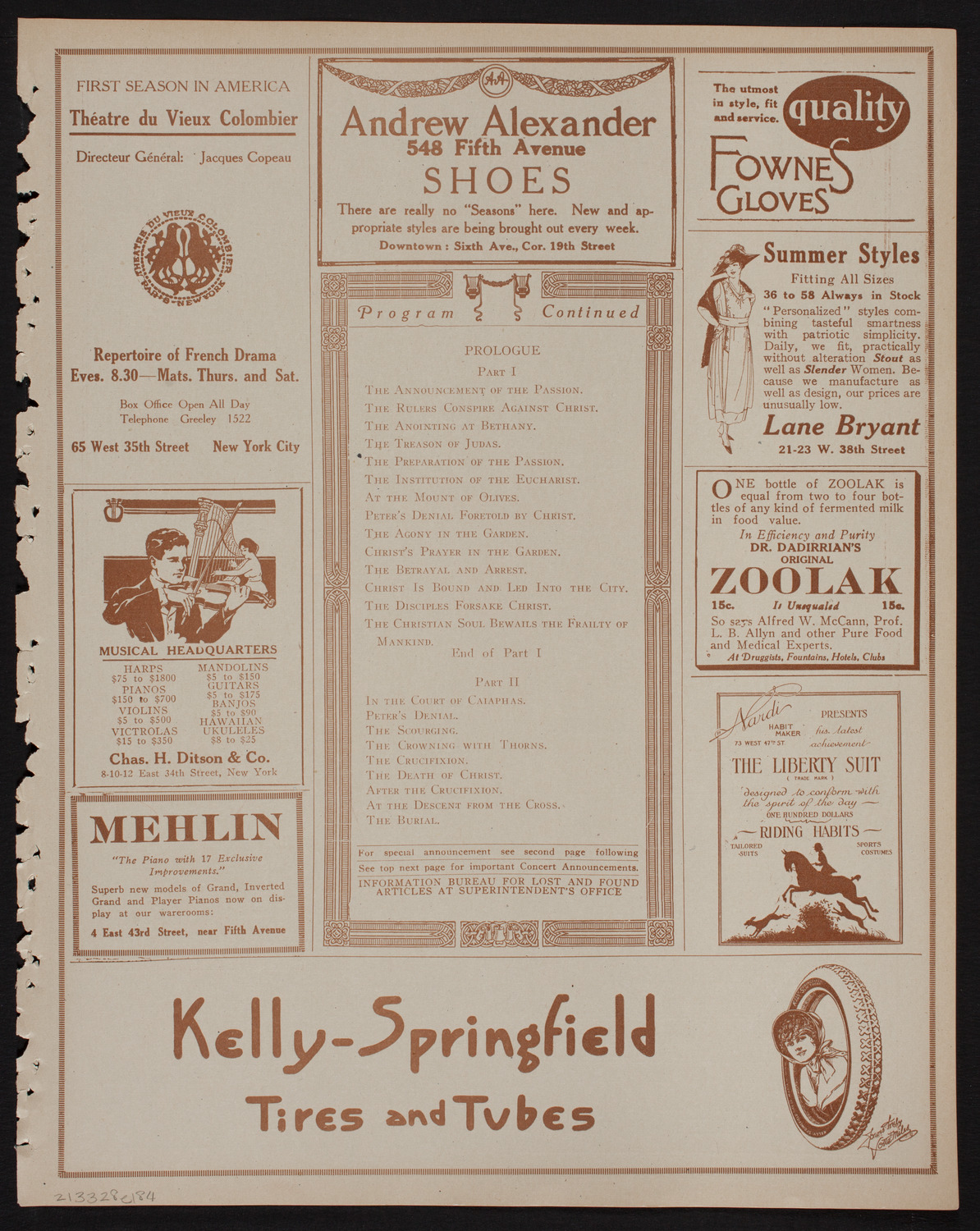 Oratorio Society of New York, March 28, 1918, program page 7