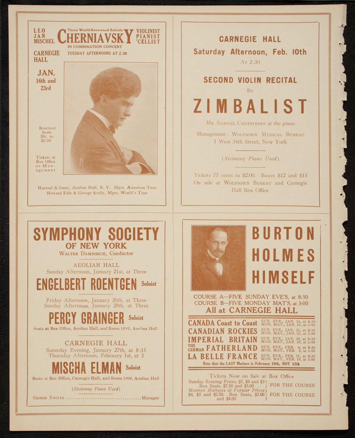 Philadelphia Orchestra, January 11, 1917, program page 8