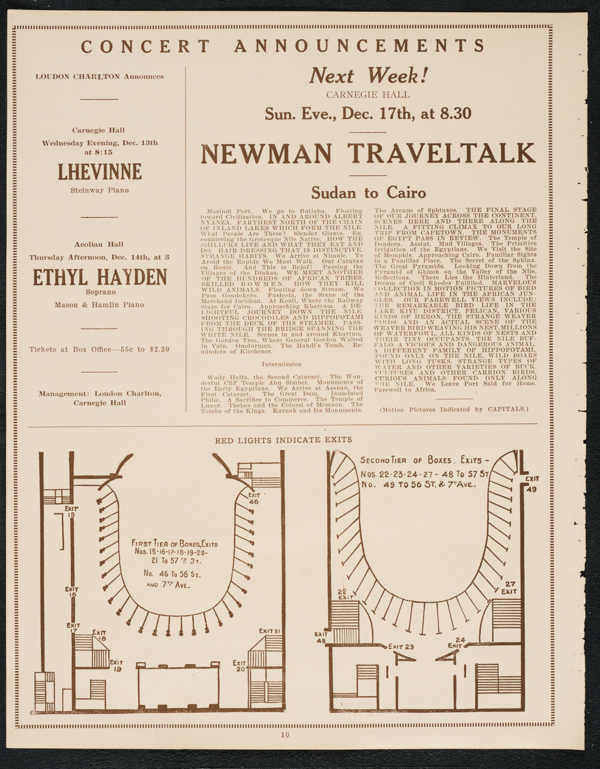 Newman Traveltalks: Wild Animal and Savage Life, December 11, 1922, program page 10