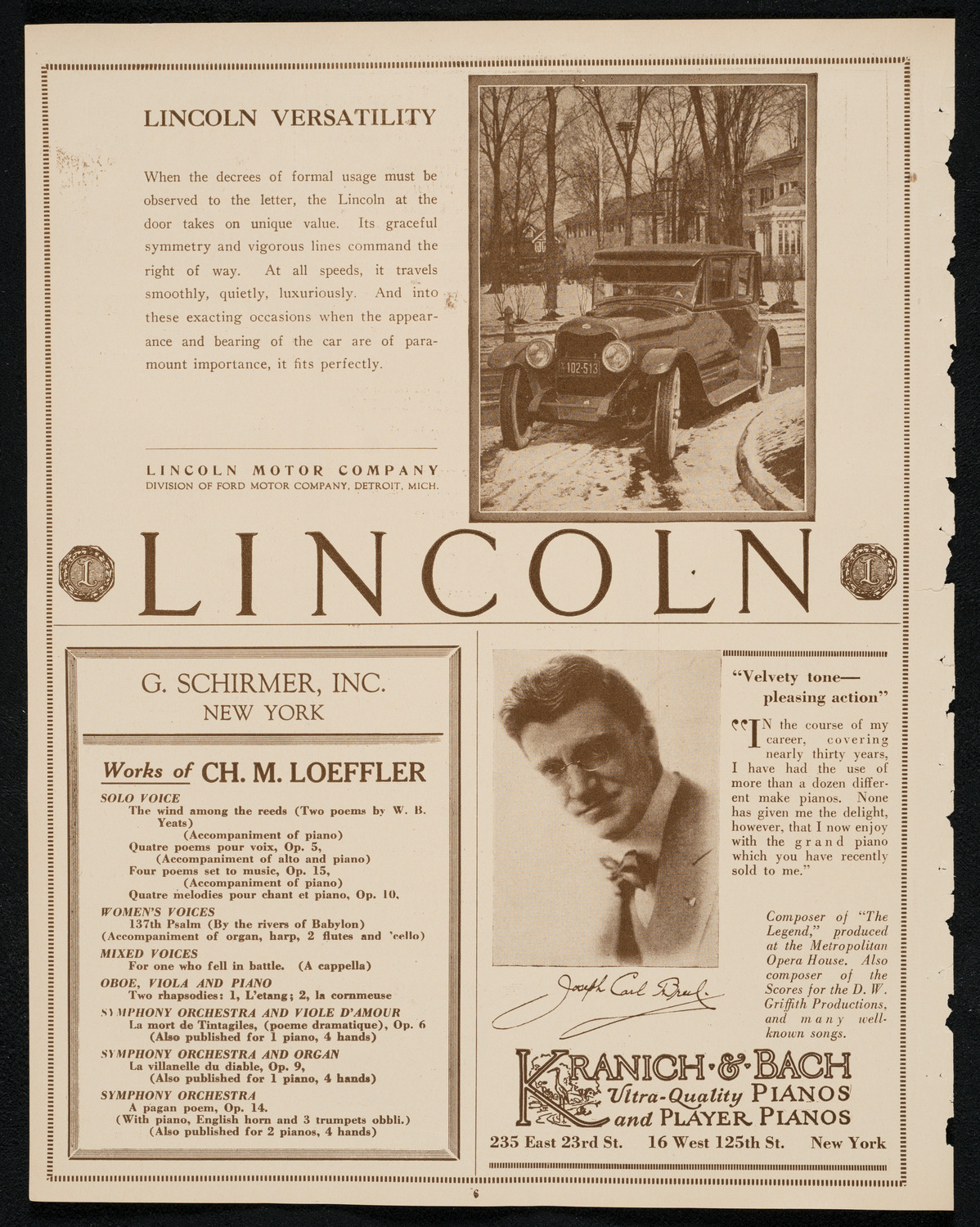 Edith Mason, Soprano, January 22, 1924, program page 6