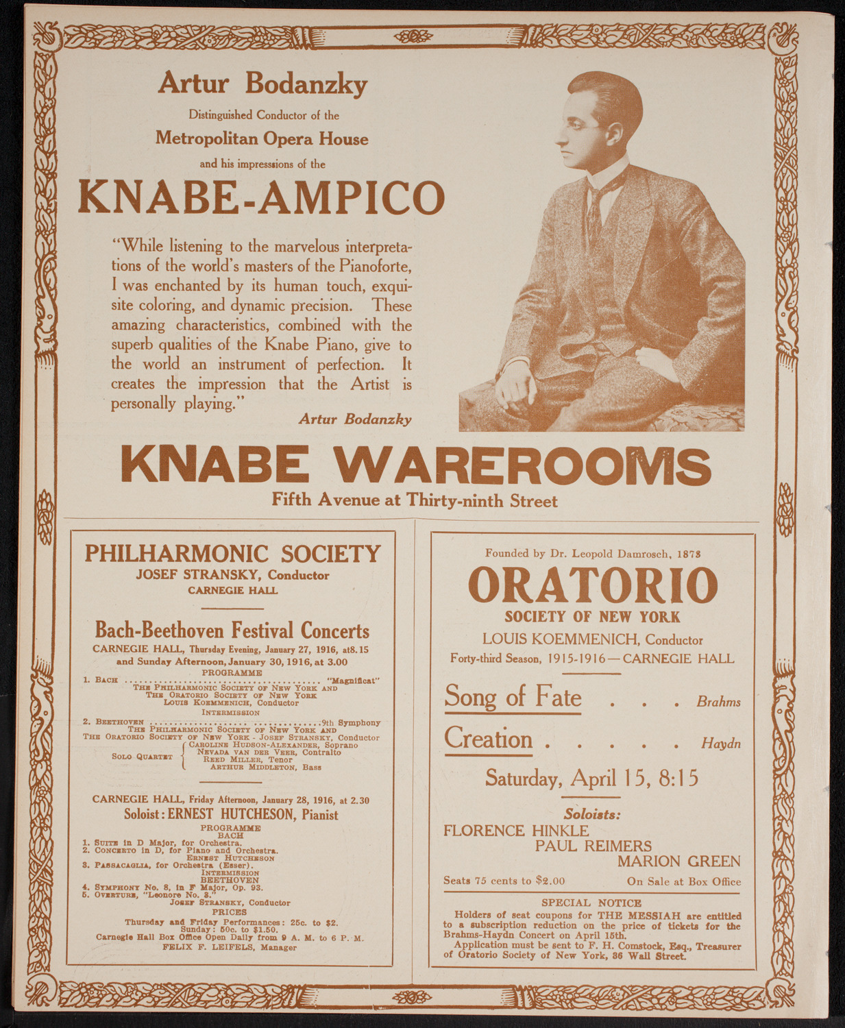 Mass Meeting and Demonstration for Jewish Congress to Demand the Rights of the Jewish People, January 24, 1916, program page 12