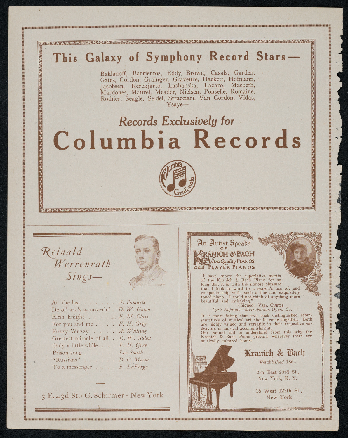 New York Symphony Orchestra, January 7, 1921, program page 6