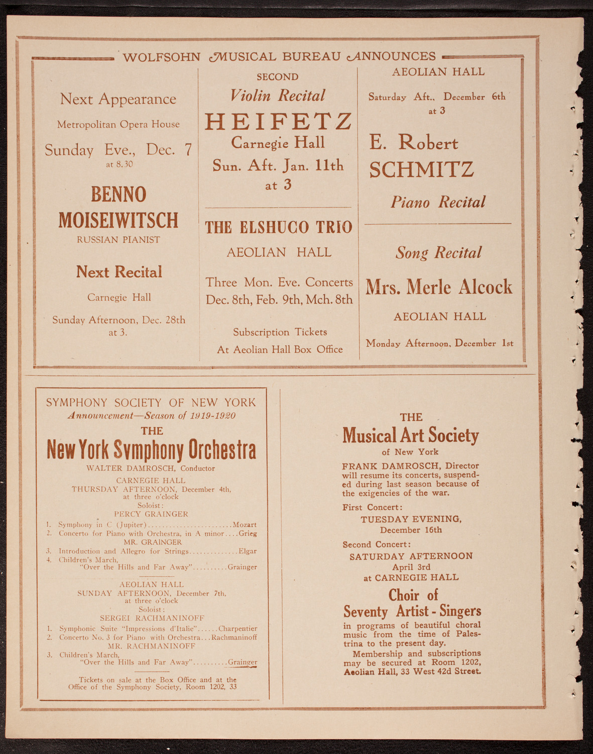 Newman Traveltalks: Belgium, December 1, 1919, program page 8