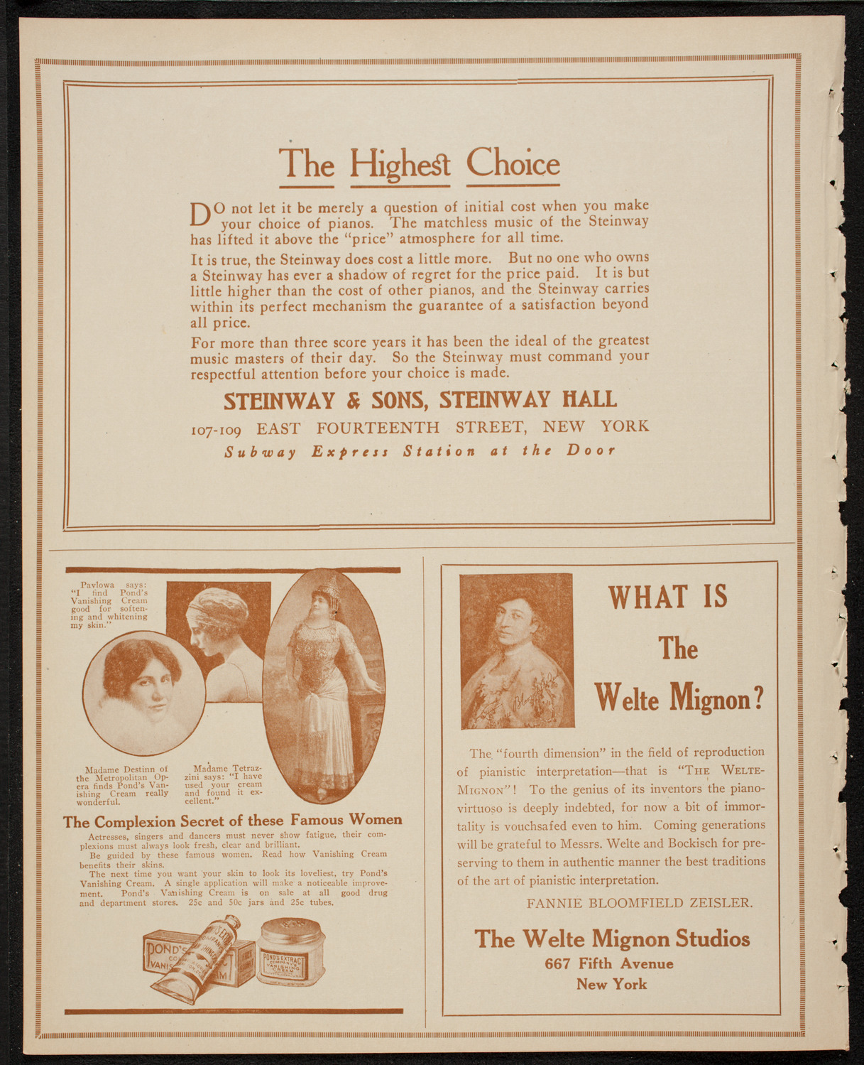 Singers Club of New York, January 15, 1917, program page 4