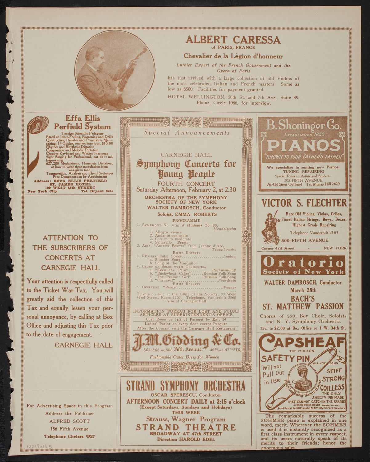 Meeting: The Humanitarian Cult, January 8, 1918, program page 9