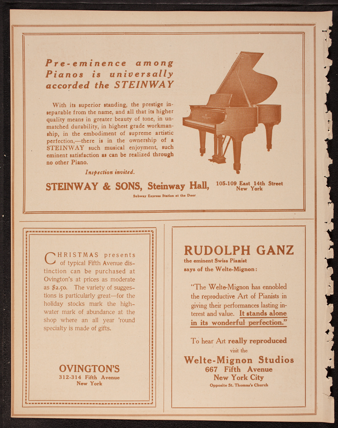 New York Philharmonic, December 16, 1917, program page 4