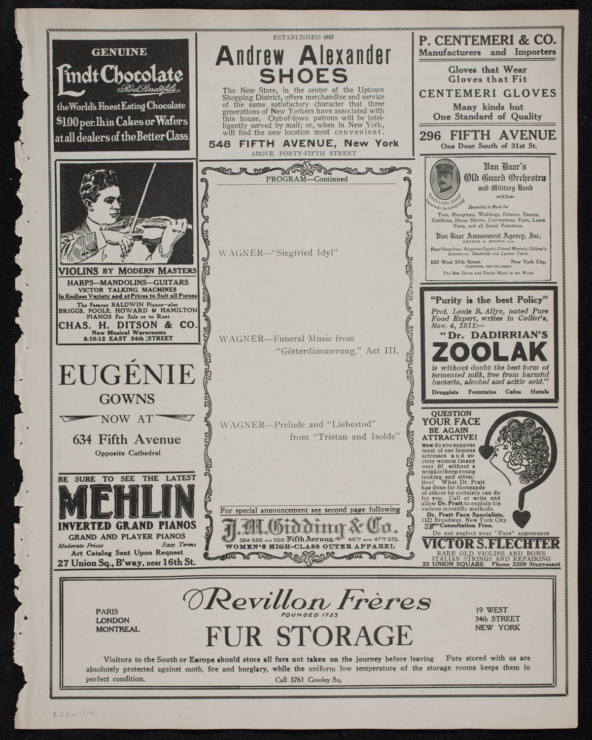 Boston Symphony Orchestra, March 23, 1912, program page 7